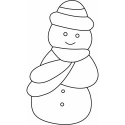 Bonhomme de neige 29 - Motif à décorer