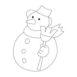 Bonhomme de neige 29 - Motif à décorer