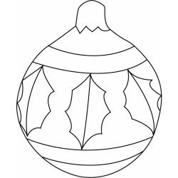 Le coloriage de boules de Noël décoratives à imprimer