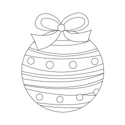 Grosse boule décorée de vagues et ronds