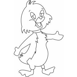 Coloriage famille canards