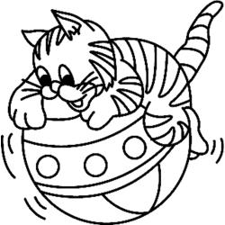 Coloriage enfant : Coloriage du chat tache