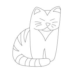 Chat 21 - Motif à décorer