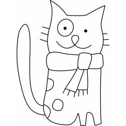 Chat 25 - Motif à décorer