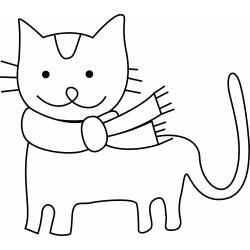 Chat 26 - Motif à décorer