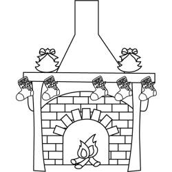 Le coloriage d'un chalet de Noël avec des bonbons à imprimer
