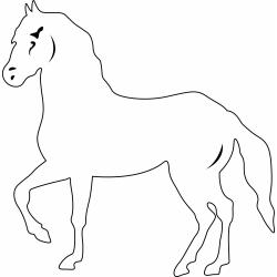 Imprimer le coloriage d'un cheval dessin 15
