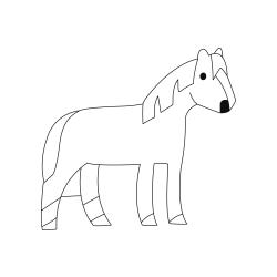 Poney 01 - Motif à décorer