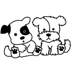 coloriage shiba inu
