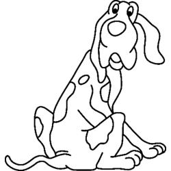 coloriage chien chausson