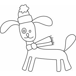 coloriage chien boulanger