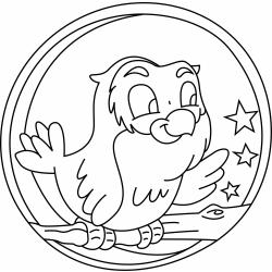 Hibou 02 - Motif à décorer