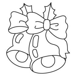 Le coloriage d'une cloche de Noël rapide à imprimer