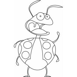 Coloriage de Belle la Coccinelle boudeuse
