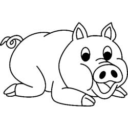 Coloriage cochon #08
