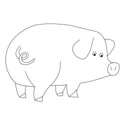 Cochon 05 - Motif à décorer