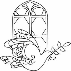 coloriage de la colombe de Noël 