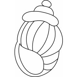 coloriage d'un coquillage long dessin 2