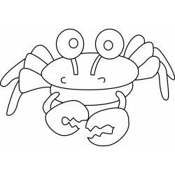 Coloriage d'un crabe facile
