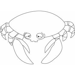 Coloriage d'un crabe facile