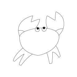Coloriage d'un crabe facile