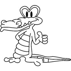 Coloriage crocodile #03