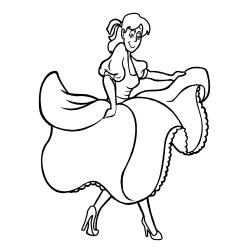 Coloriage danseuse sur les pointes