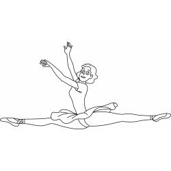 Coloriage danseuse sur les pointes