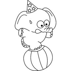 Coloriage éléphant #10
