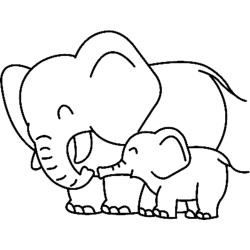 Coloriage éléphant #10