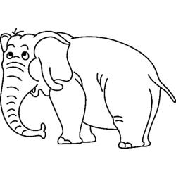 Coloriage éléphant #11