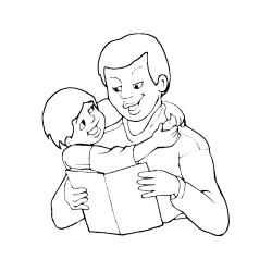 Coloriage Fête des Pères mignon