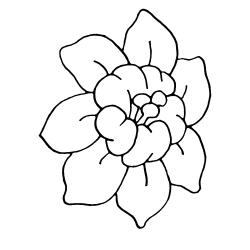 Fleur 005 - Motif à décorer