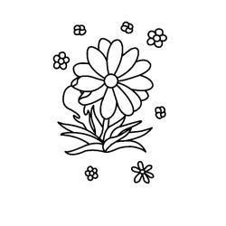 Fleur 006 - Motif à décorer