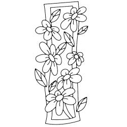 Fleurs 001 - Motif à décorer