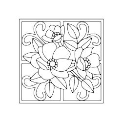 Fleurs 018 - Motif à décorer