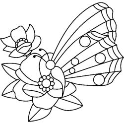 Fleurs et oiseau 02 - Motif à décorer