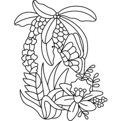 Fleurs et papillons 01 - Motif à décorer