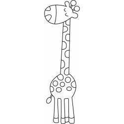 Coloriage girafe #07
