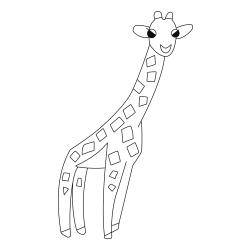 Coloriage girafe #08