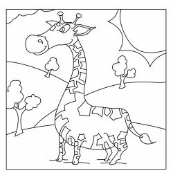 Girafe 03 - Motif à décorer