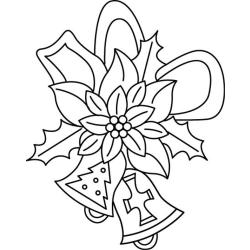 coloriage du houx de Noël
