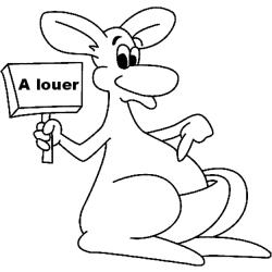 coloriage d'un opossum dans les arbres