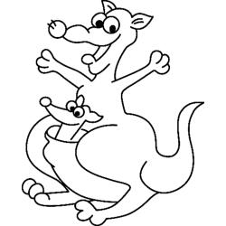 coloriage d'un opossum dans les arbres