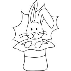 Un coloriage paques représentant un lapin dans un chapeau de magicien. Un motif à décorer à télécharger et à imprimer pour votre enfant. Une fois imprimé, ce motif peut se reporter sur du bois, du ver
