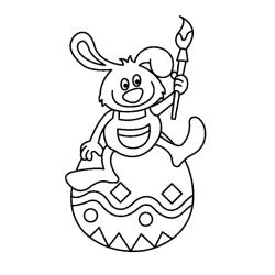 Lapin 16 - Motif à décorer
