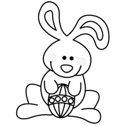 Un coloriage paques représentant un lapin avec son oeuf de Pâques. Un motif à décorer à télécharger et à imprimer pour votre enfant. Une fois imprimé, ce motif peut se reporter sur du bois, du verre, 