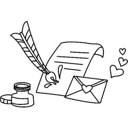 Coloriage de sucettes d'amour