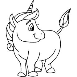 La licorne de Tata boulette à colorier