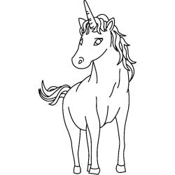 La licorne de Tata boulette à colorier
